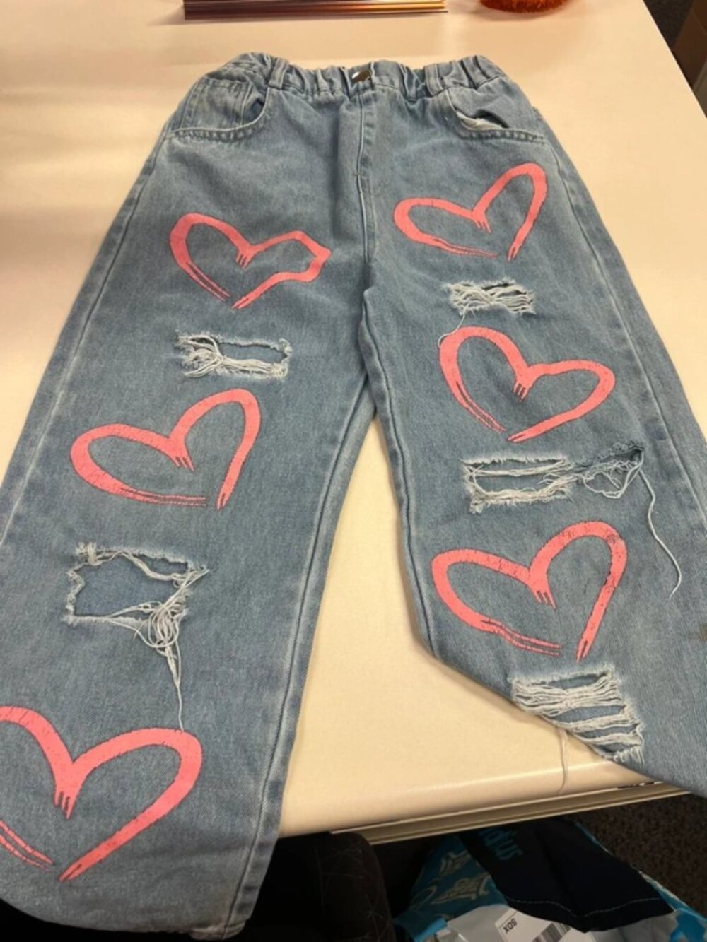 Girls Fashion Jeans, Size Medium 7/8, Baggie Fit